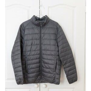 Amazon Essentials Men’s Lightweight Puffer Jacket – Dark Gray – Size Large